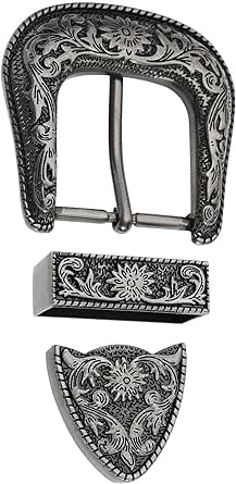 1 Set Belt Buckle Western Belt Buckles Set 3 Modules Belt Decoration Handmade Buckle for Men Women And Teens