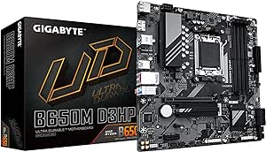 GIGABYTE B650M D3HP (AM5/ LGA 1718/ AMD/ B650/ Micro ATX/Garantie 5 ans/ DDR5/ 2X PCIe 4.0 M.2/ PCIe 4.0/ USB 3.2 Gen2 Type-C/2.5GbE LAN/Carte mère)