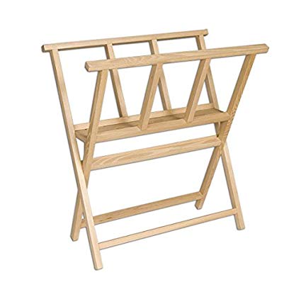 Creative Mark Folding Wood Large Print Rack - Perfect For Display of Canvas, Art, Prints, Panels, Posters, Art Gallery Shows, Storage Rack - [Beechwood Finish]