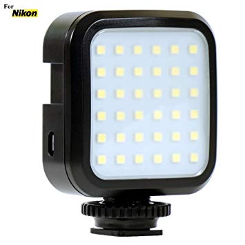 Powerful 36 LED Array Shoe Mount Adjustable LED Video Light for Nikon D7200, D7100, D5500, D5300, D3000, D3100, D3200, D3300, D5000, D5100, D5200, D7000 Digital SLR Cameras: Stackable LED Light Panel