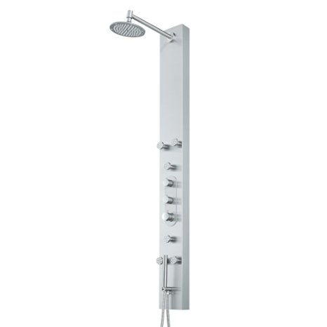 VIGO Dilana Rain Waterfall Shower Panel with Jets and Hand Shower