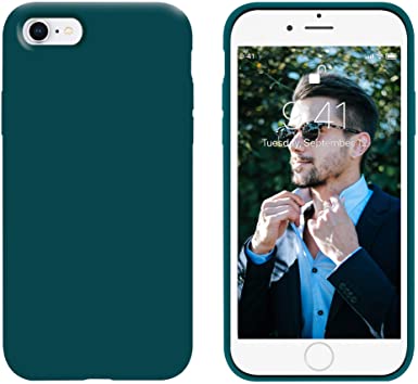 OTOFLY iPhone 8 Case,iPhone 7 Case,Ultra Slim Fit iPhone Case Liquid Silicone Gel Cover with Full Body Protection Anti-Scratch Shockproof Case Compatible with iPhone 7/8, [Upgraded Version] (Teal)