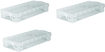 Super Stacker Pencil Box, 8.25 x 1.5 x 4 Inches, Clear, Sold as 3 Pack (40309)
