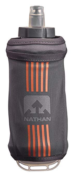 Nathan Grip Running Soft Flask BPA Free Water Bottle with Pocket, Blue Radiance, 18 oz
