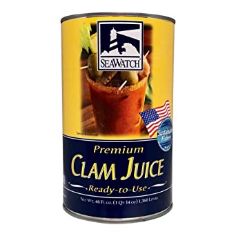 Sea Watch Clam Juice Sea and Ocean Clam Juice Blend, 46 Ounce Shelf Stable Can