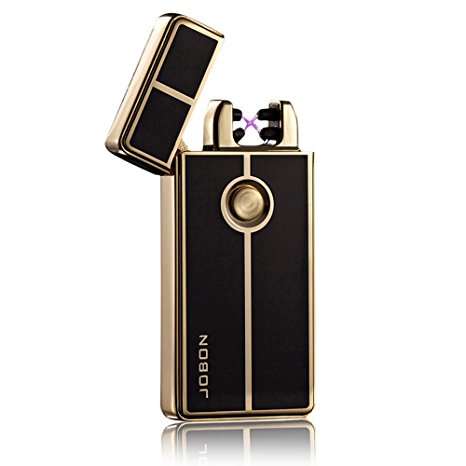 OBON USB Arc Lighter, Dual Arc Electronic Lighter - FASTER - STRONGER - SAFER - Rechargeable Lighter Windproof, Cigarette Lighter, USB cable, Gift Box