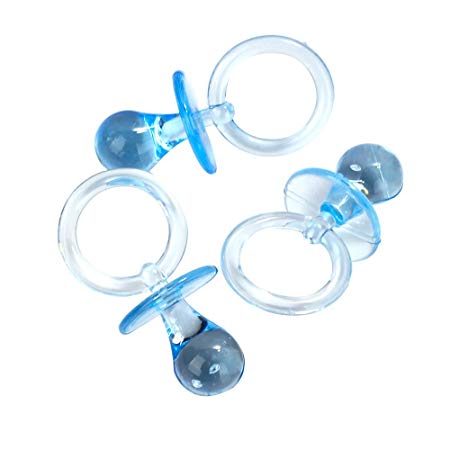 2-1/2" Clear Blue Acrylic Baby Pacifier Shower Favor 36-pcs.