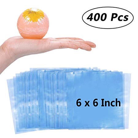 Kuqqi 400 Pcs 6 x 6 inch Shrink Wrap Bags for Soaps, Bath Bombs, Bottles, and DIY Crafts