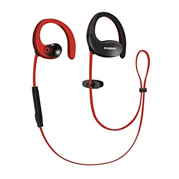 Bluetooth Earphones, ELEGIANT Wireless In-Ear Sports Earphones Stereo IPX5 Waterproof Earbuds Bluetooth 4.1 10 Hours Working Time and Noise Cancelling Headsets with Mic Fit for Sport and Workouts