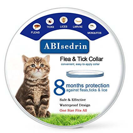 Flea Tick Collar For Dogs & Cats – Prevents & Treats Fleas, Ticks, Lice & Pests For 8 Months, Hypoallergenic & Safe Design, 1-Size Waterproof Puppy & Kitten Collar - 25” Long