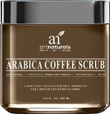 Art Naturals Organic Arabica Coffee Scrub 88 oz - The Most Powerful Remedy for Varicose Veins Cellulite Stretch Marks Eczema and Acne - Deep Skin Exfoliator That Promotes Cell Repair and Rejuvenation