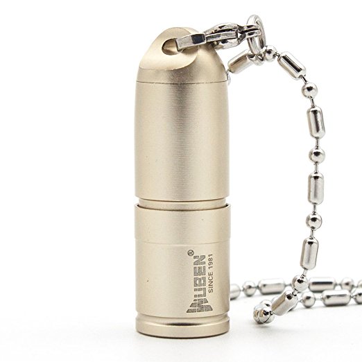 WUBEN Mini Keychain Flashlight USB Charge Rechargeable 10180 Li-ion Battery LED Tactical Focus Waterproof Torch 2 Light Modes 130/3 Lumens Necklace Flashlights