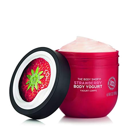 The Body Shop Strawberry Body Yogurt, 48hr Moisturizer, 100% Vegan, 6.98 Fl.Oz