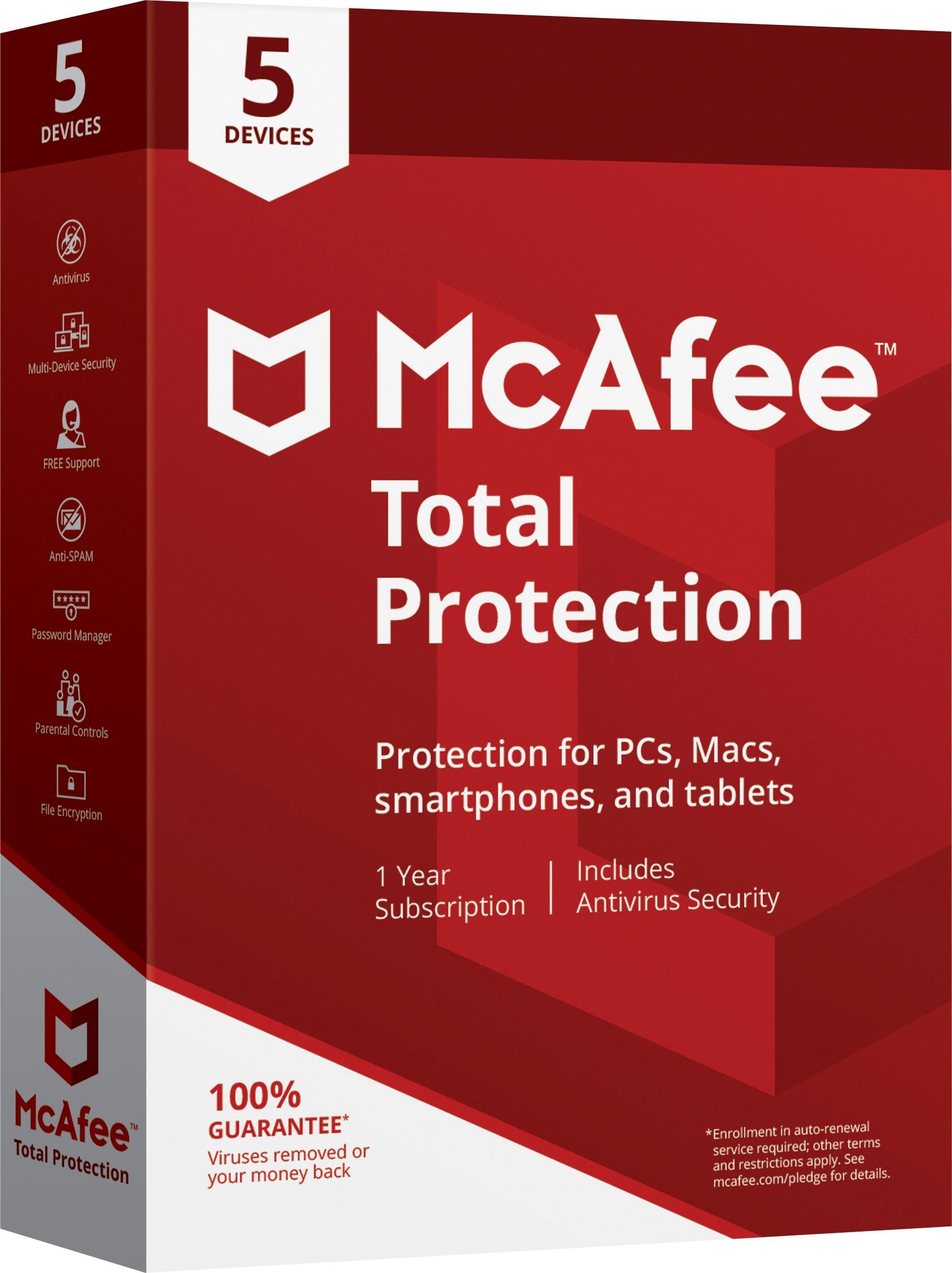 McAfee Total Protection (5 Devices) (1-Year Subscription) - Android|Mac|Windows|iOS