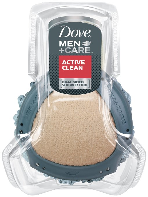 Dove Men Care Shower Tool, Dual Sided (Pack of 4)