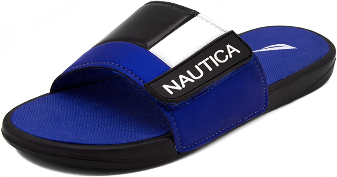 Nautica Men's Athletic Slide, Adjustable Straps Comfort Sandal-Bower