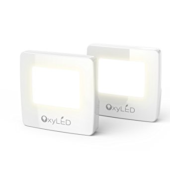 OxyLED N01 LED Night Light with Dusk to Dawn Sensor, Plug-In LED Night Lights for Bedroom, Hallway