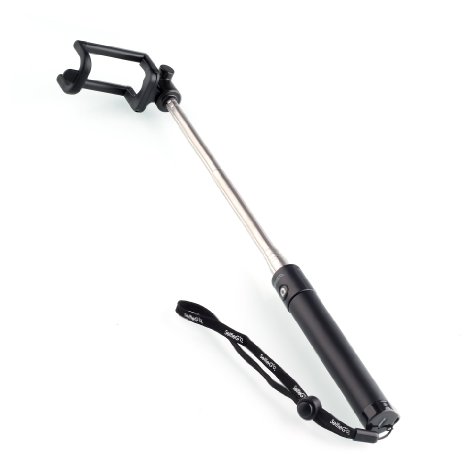 SelfieGo MP-B1 Quicksnap Self-portrait Handheld Extendable Monopod Selfie Stick with Built-in Bluetooth Remote Shutter for iphone 6 iphone 6 Plus iphone 5 5s 5c iphone 4s Samsung Galaxy and More
