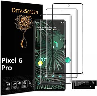 3 Pack for Google Pixel 6 Pro Screen Protector, Tempered Glass Screen Protector【3 1 Pack】1 Pack Tempered Glass Camera Lens Protector, 9H Hardness Tempered Glass Screen Protector for Google Pixel 6 Pro 5G