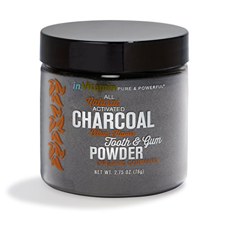 Natural Whitening Tooth & Gum Powder with Activated Charcoal, 2.75oz