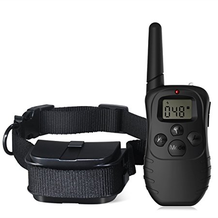 Dog Training Collar, Breett Dog Shock Collar of 330 YD Remote Control with LCD Light, Beep, Vibration shock