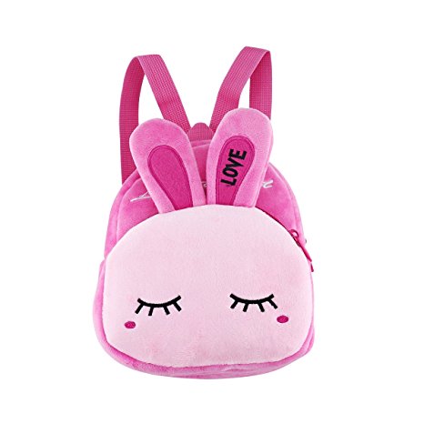 Preschool Kids Backpack,Little Girl Toddler Backpack Kid Backpack 3D Pink Rabbit Girl Cute Snack Children Animal Backpack Bag