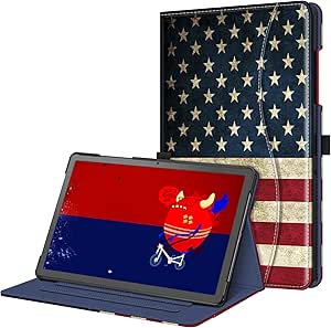 Fintie Case for Samsung Galaxy Tab A9 Plus/A9  5G 11 Inch 2023 Model (SM-X210/X216/X218), Multi-Angle Viewing Smart Stand Back Cover with Pocket Auto Wake/Sleep, US Flag