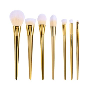 DZT1968® 7Pcs Metal Eyeshadow Foundation Eyebrow Brush Makeup Brushes Tool Set (Gold)