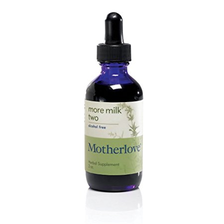 Motherlove More Milk Two Alcohol-Free Organic Herbal Breastfeeding Supplement for Lactation Support, 2 oz Liquid Tincture