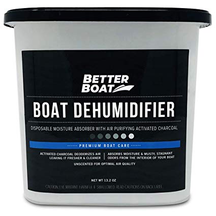 Boat Dehumidifier Moisture Absorber and Charcoal Deodorizer Remove Damp Musty Mold Smell | Basement Closet Home RV or Boating