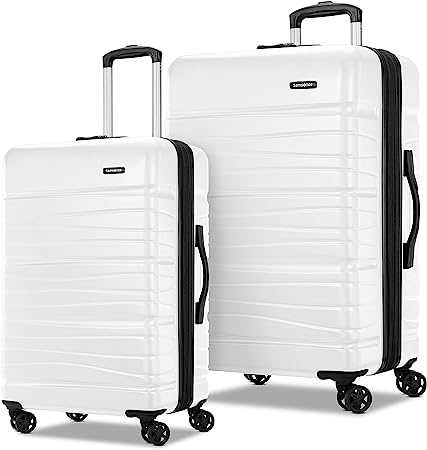 Samsonite Evolve SE Hardside Expandable Luggage with Spinners | Snow White | 2PC SET (Carry-on/Large)