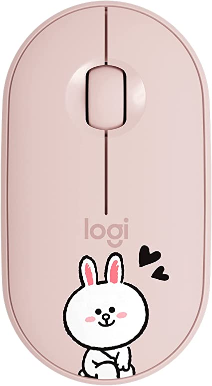 Logitech M350 Line-Friends Cony Bluetooth or 2.4 GHz with USB Mini-Receiver, Silent, Slim Computer Mouse with Quiet Click for Laptop/Notebook/Chromebook/PC/Mac