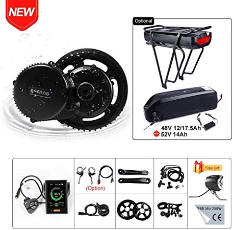 BAFANG BBS02B 48V 750W Ebike Motor with LCD Display 8fun Mid Drive Electric Bike Conversion Kit with Battery (Optional)