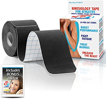 Kinesiology Tape - Blue , Black , Beige or Pink