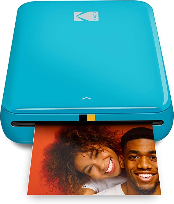 KODAK Step Instant Photo Printer With Bluetooth/NFC, ZINK Technology & KODAK App for iOS & Android (Blue) Prints 2x3” Sticky-Back Photos.