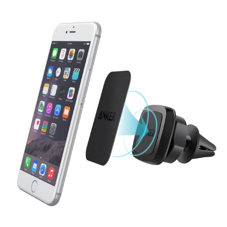 Car Mount, Anker Air Vent Magnetic Phone Holder for iPhone Se/6s/6/6 Plus, Galaxy S7/S6, Note 5, LG G5, Nexus 6P/5X/5, Moto X/G, HTC, Sony, Nokia and Other Smartphones (Black)