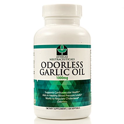 Odorless Garlic 1000mg - Non GMO - Pure and Fresh, No Additives or Fillers - Supports Healthy Heart, Cholesterol, and Blood Pressure
