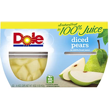 Dole, Diced Pears in Juice, 16 Oz (pack of 4)