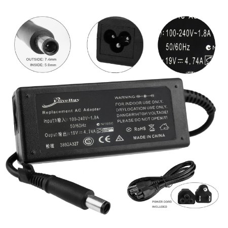 2 Years Warranty 90W Faster Charger with Aluminium Cooling System - Elivebuy AC Power AdapterBattery Charger for HP Pavilion G6-1A46CA G6-1A75DX dm4-1265DX dv4-1120 dv4-1514DX dv4-1551DX dv5-1119NR dv5-1251NR dv6-1030 dv6-1122US dv6-1243CL dv6-1248CA dv6-3227CL dv7-6157CL