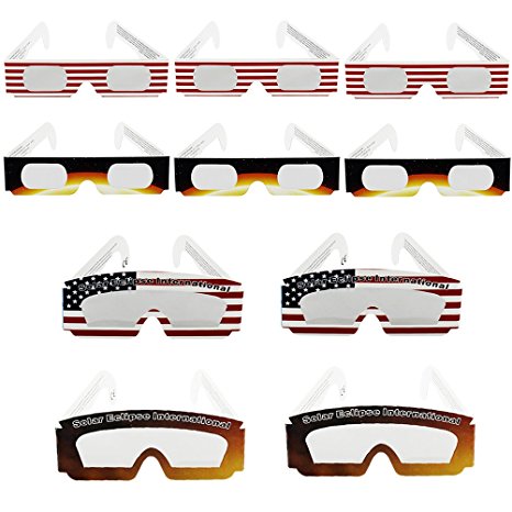 Double Couple Solar Eclipse Glasses Safety Goggles,CE and ISO Approved Solar Eclipse Viewing Filter Shades 2017 Eye Protection (10 Pack)