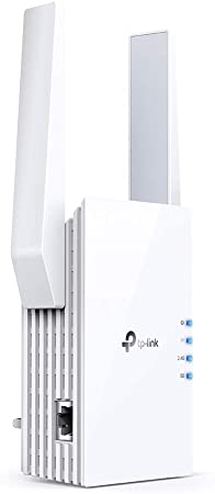 TP-Link AX1800 Dual Band Wi-Fi 6 Range Extender, Broadband/Wi-Fi Extender, Wi-Fi Booster/Hotspot with 1 Gigabit Port & 2 External Antennas, Built-In Access Point Mode, UK Plug(RE605X)