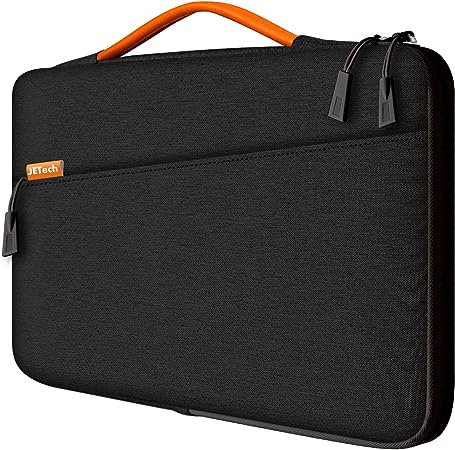 JETech Laptop Sleeve for 13.3-Inch MacBook Air/Pro, 14-Inch MacBook Pro 2021 M1, 13-13.6 Inch Notebook, Waterproof with Portable Handle and Accessory Pocket (Black)