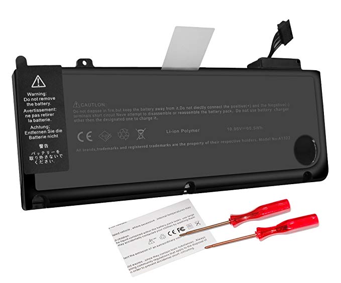 LIDUO Battery Replace for Apple MacBook Pro 13 inch A1278 (Mid-2009 Mid-2010 Early-2011 Late-2011 Mid-2012 Version) A1322 Laptop with 2 Free Screwdrivers   12 Months Warranty