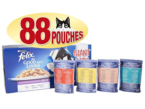 Felix As Good As It Looks Cat Food Variety Flavours Pack of 88