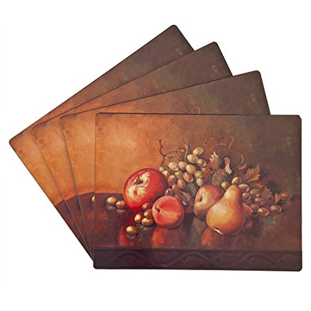 Benson Mills Fruitopia 100-Percent Cork Placemat, Set of 4