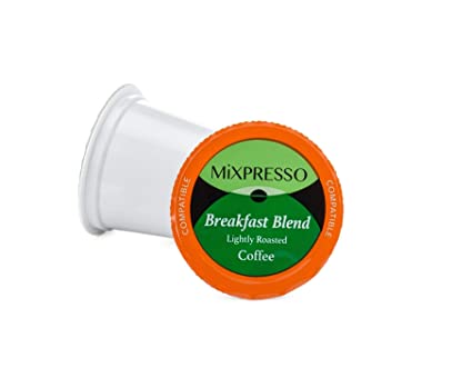 Mixpresso Coffee Roasters Breakfast Blend K Cups Coffee - Single Serve K-Cup Pods For Most Kuerig Coffee Machines - 48 Count K Cups Coffee