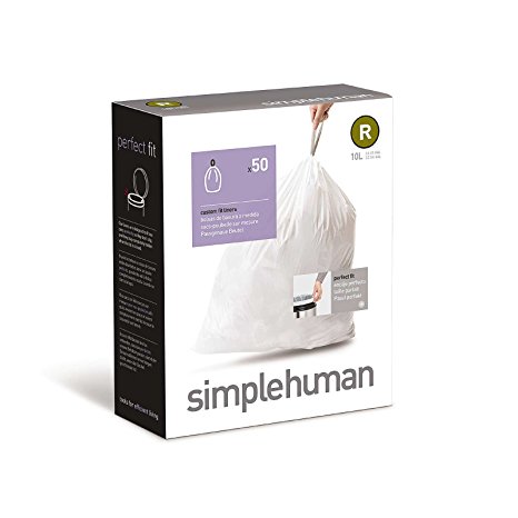 simplehuman Bin Liners (50), Code R, 10 Litre, CW0245