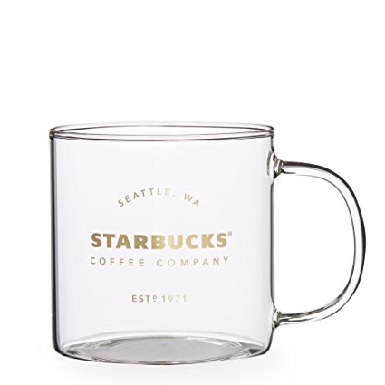 Starbucks Seattle Pike Place Heritage Glass Mug, 18 fl oz