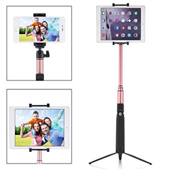 Selfie Stick with Bluetooth Remote and Tripod Stand - Extends 80cm - Wireless - Great for Group Photos and Prevents Shakiness - Fits iPhone,iPad,Tablets,GoPro, Android, Kindle plus more by PERLESMITH