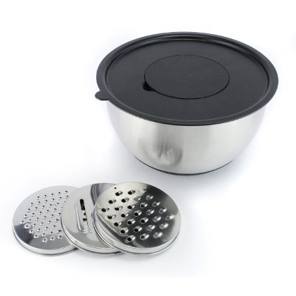 Zell Mixing Bowl 5 qt capacity with grater set